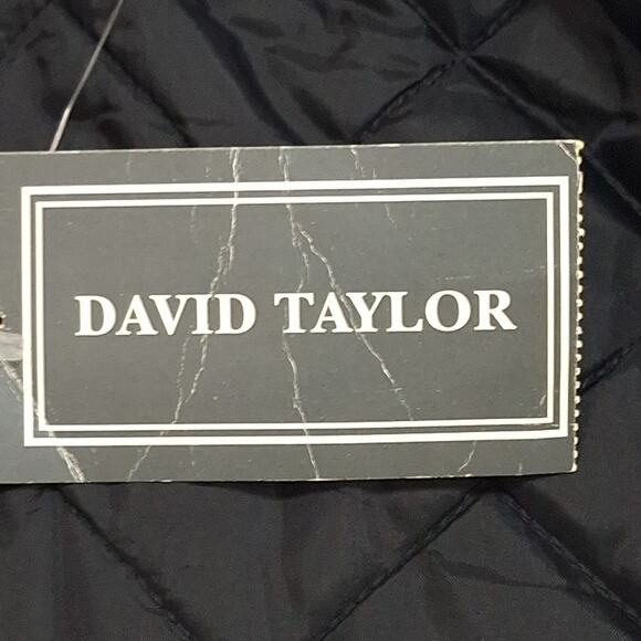 David Taylor XL Quilted Flannel Jacket Blue Cream Plaid Vintage Sears with tags - Picture 8 of 16